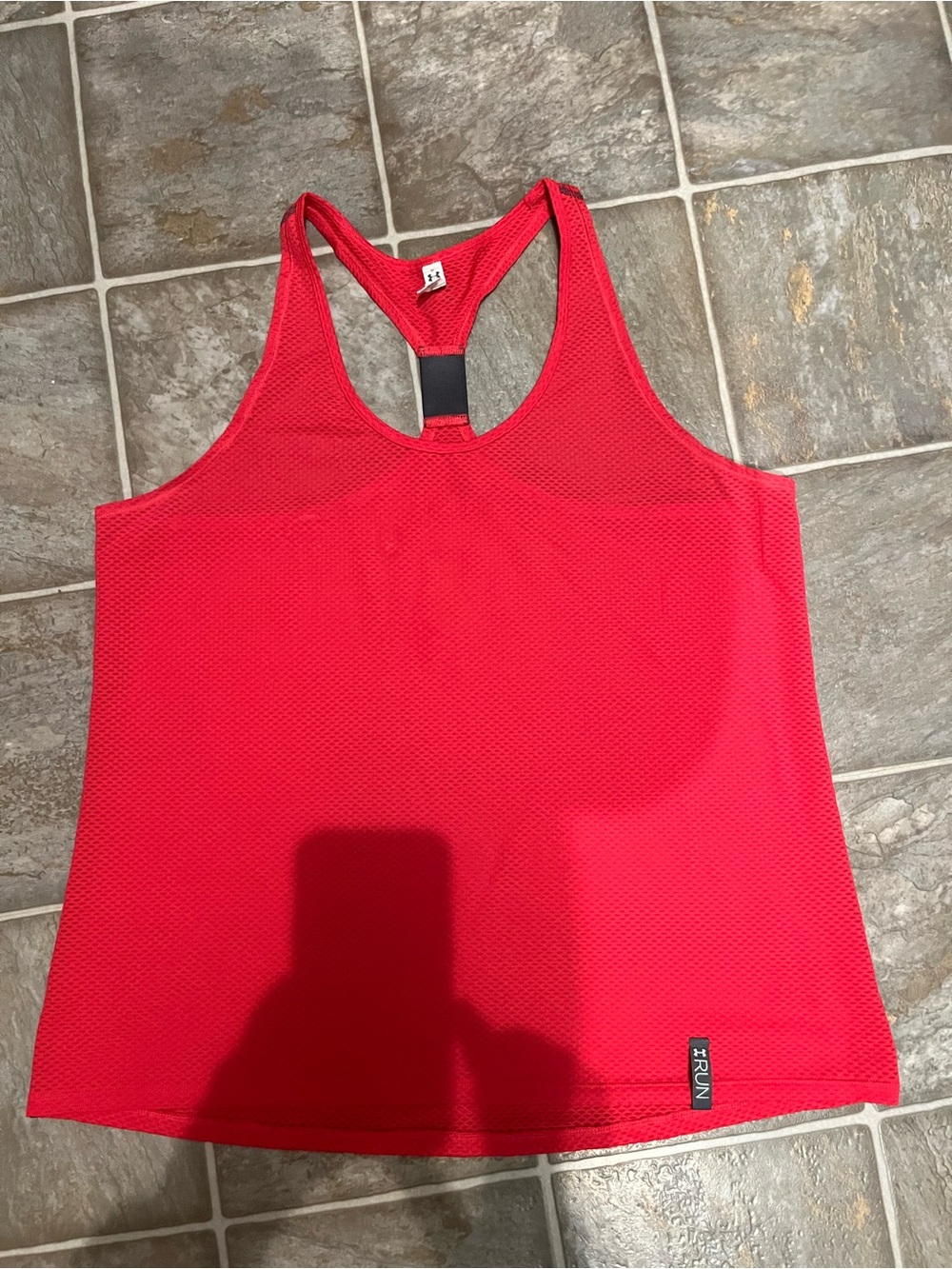Bright Red Athletic Mesh Racerback Tank
